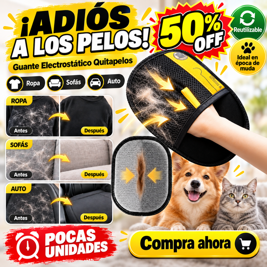 Guante QuitaPelos Electroestático